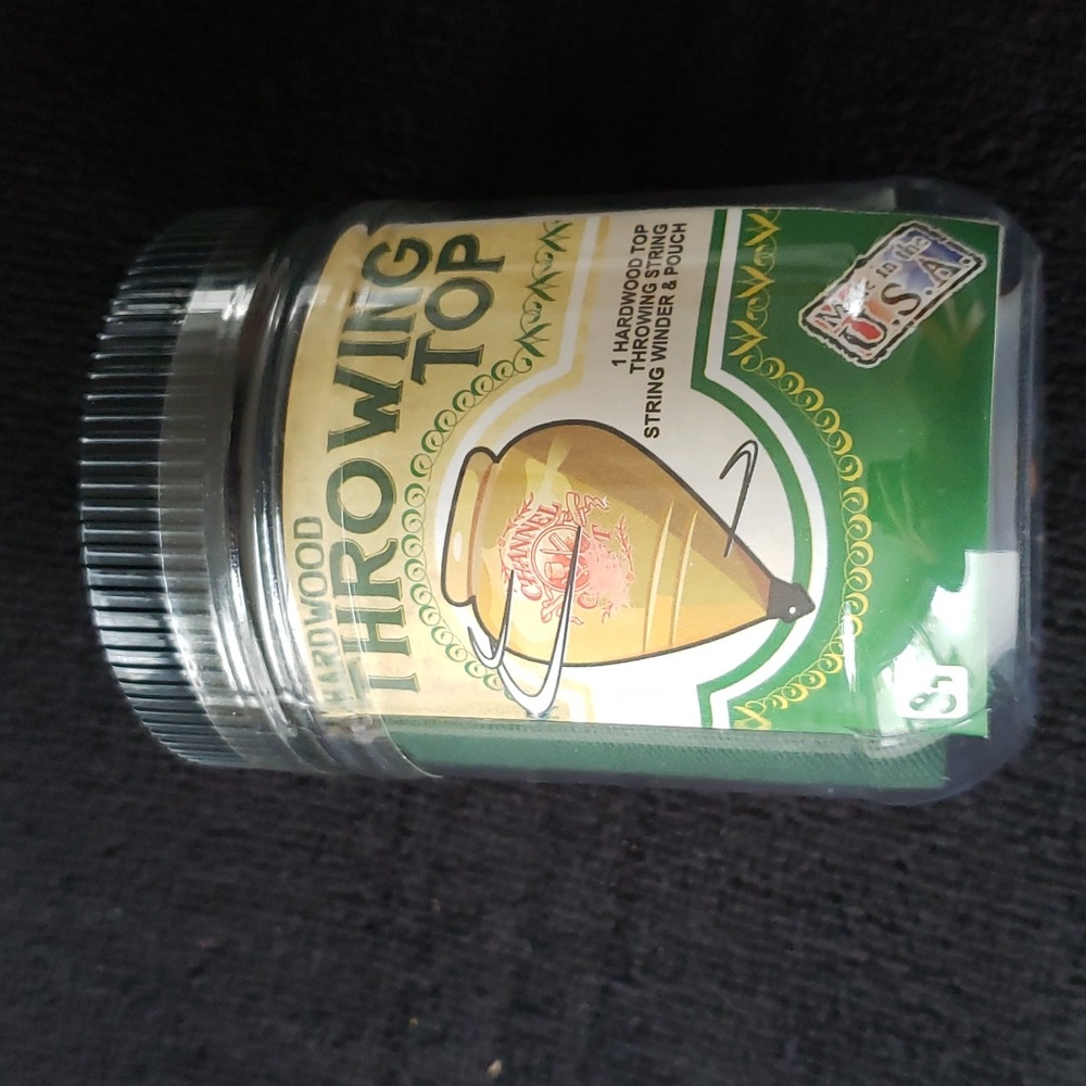 🥳3/20🥳 Hardwood Throwing Top - MADE IN USA  - Green Pouch